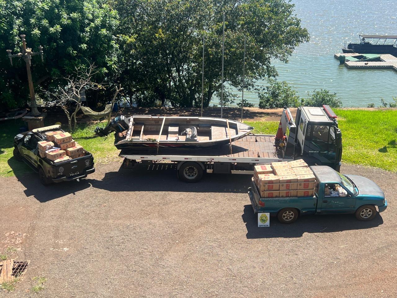 Cigarros e veículo são apreendidos pela polícia em Santa Helena