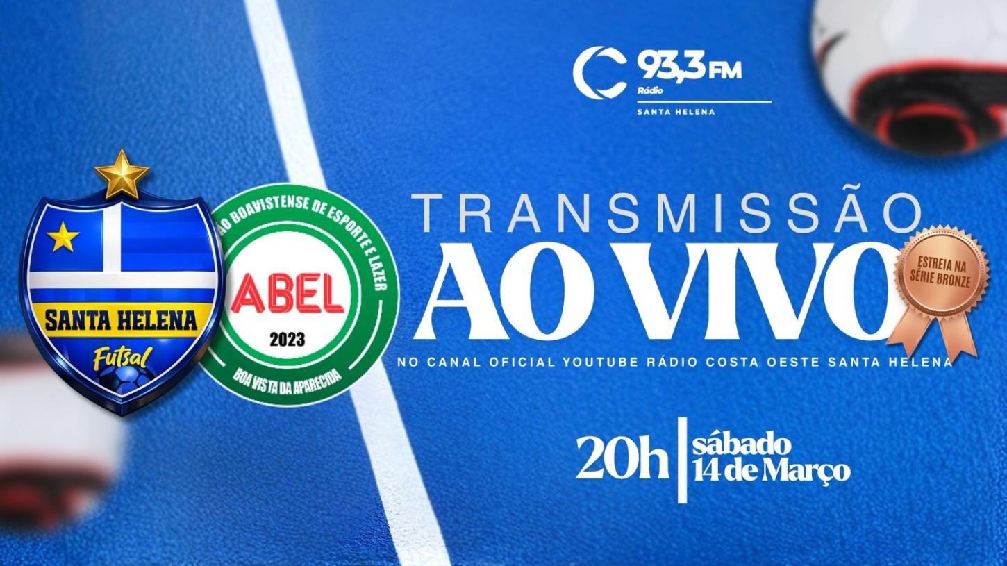 Rádio Costa Oeste transmite com exclusividade estreia do Santa Helena Futsal na Bronze
