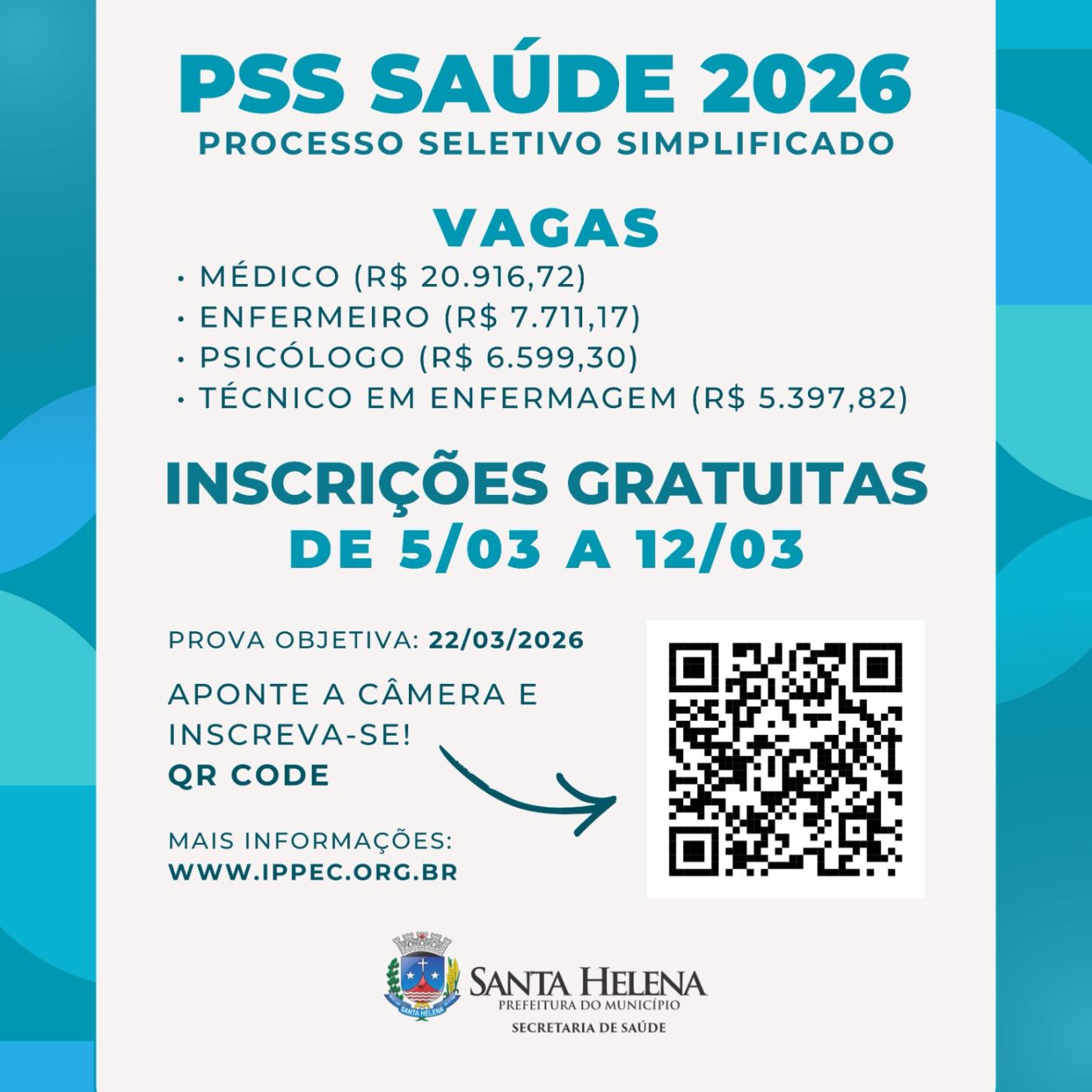 Santa Helena abre PSS com salários de até R$ 20,9 mil; inscrições são gratuitas