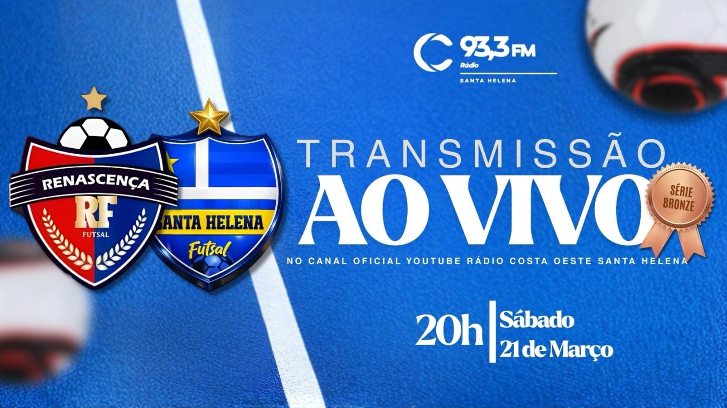 Santa Helena Futsal/Rádio Costa Oeste visita Renascença neste sábado pela Bronze