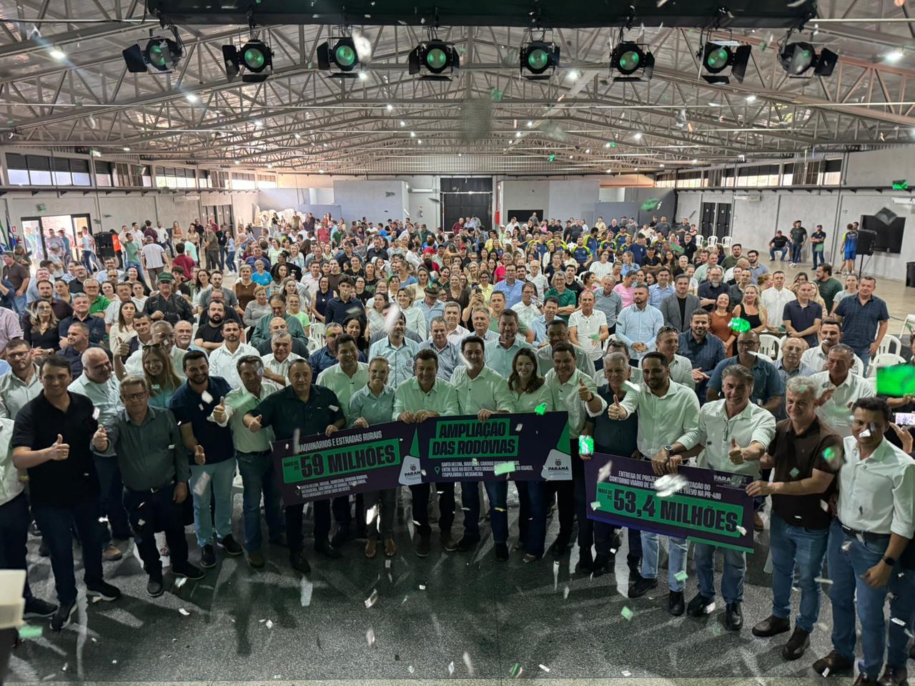 Dia histórico: Ratinho Junior anuncia milhões em investimentos para Santa Helena e região