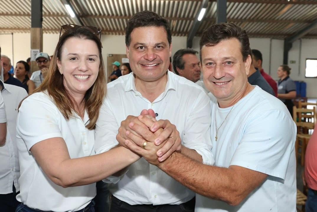 Dinho e Fabricia acompanham lançamento de importante obra em Céu Azul