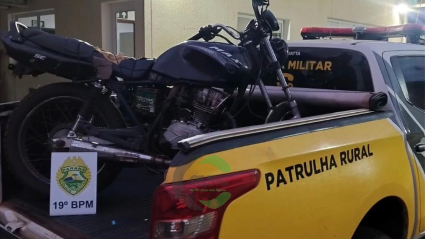 Patrulha Rural de Santa Helena apreende moto irregular e piloto sem CNH