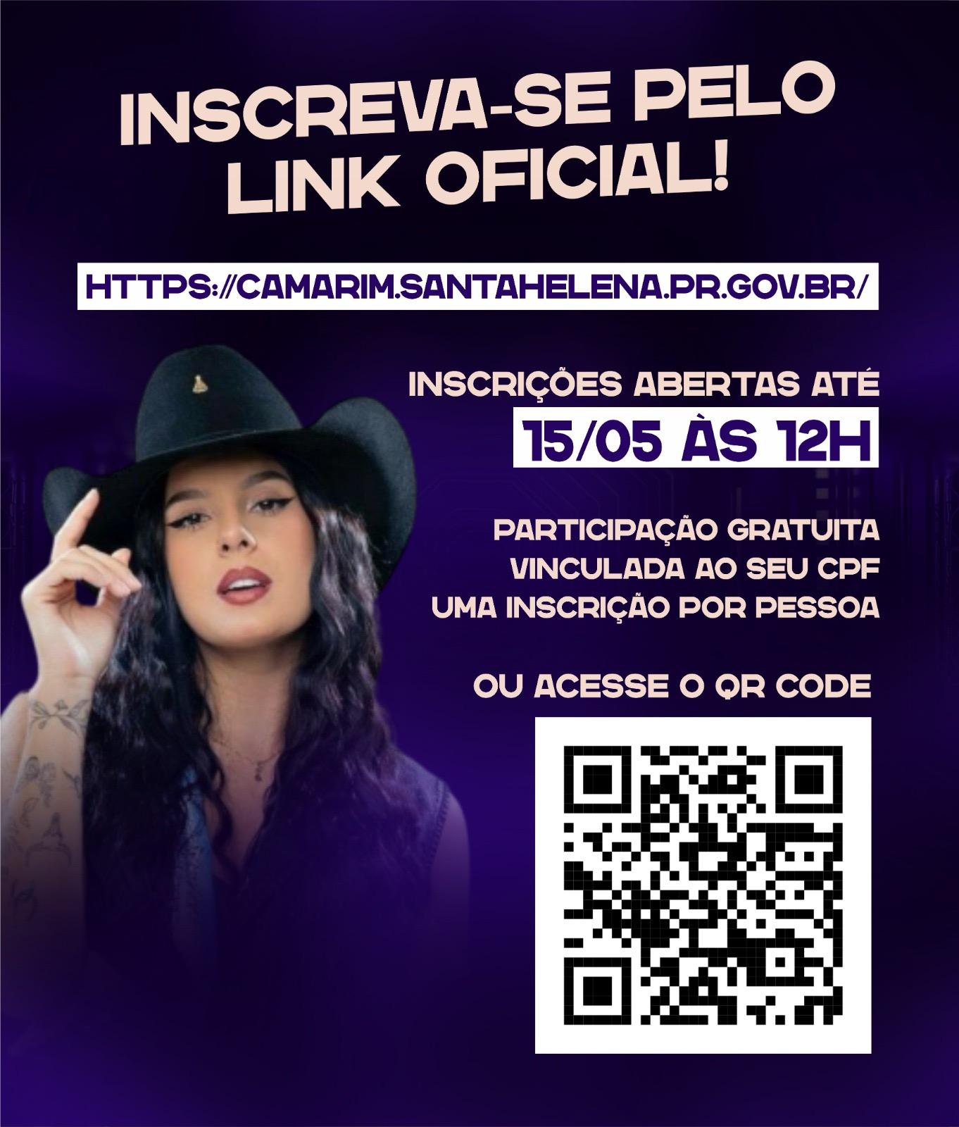 Prefeitura de Santa Helena abre inscrições para sorteio de pulseiras de acesso ao camarim da Ana Castela