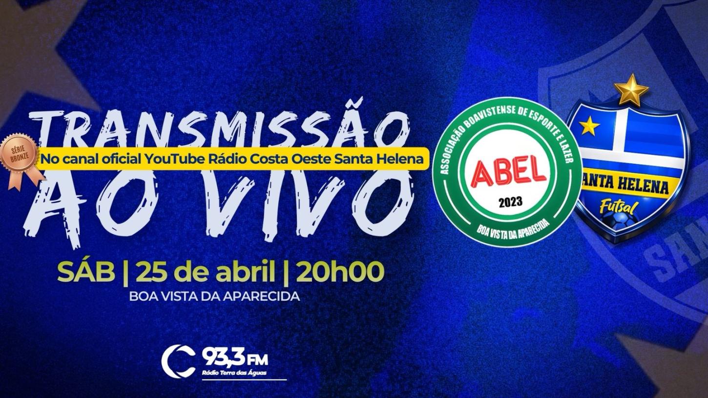 Santa Helena Futsal/Rádio Costa Oeste enfrenta o ABEL neste sábado (24)