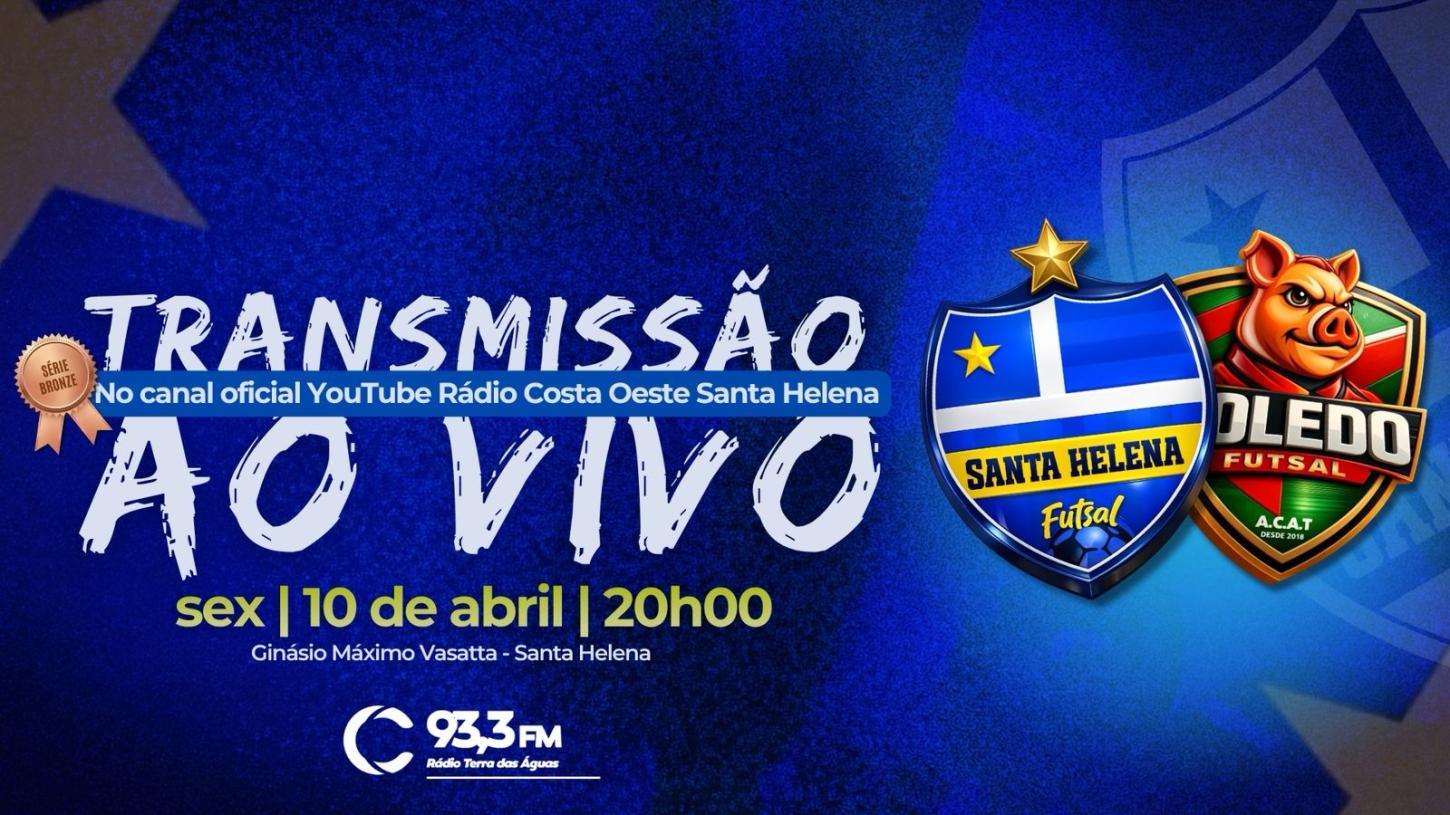 Santa Helena Futsal/Rádio Costa Oeste recebe o Toledo nesta sexta-feira (10)