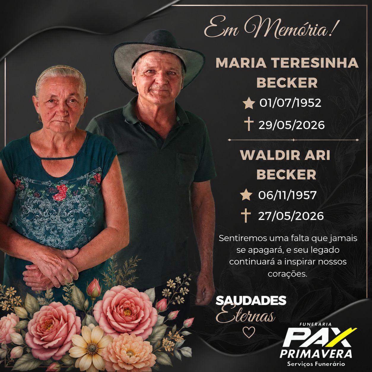 Após mais de 50 anos juntos, casal de Santa Helena falece em um intervalo de 48 horas