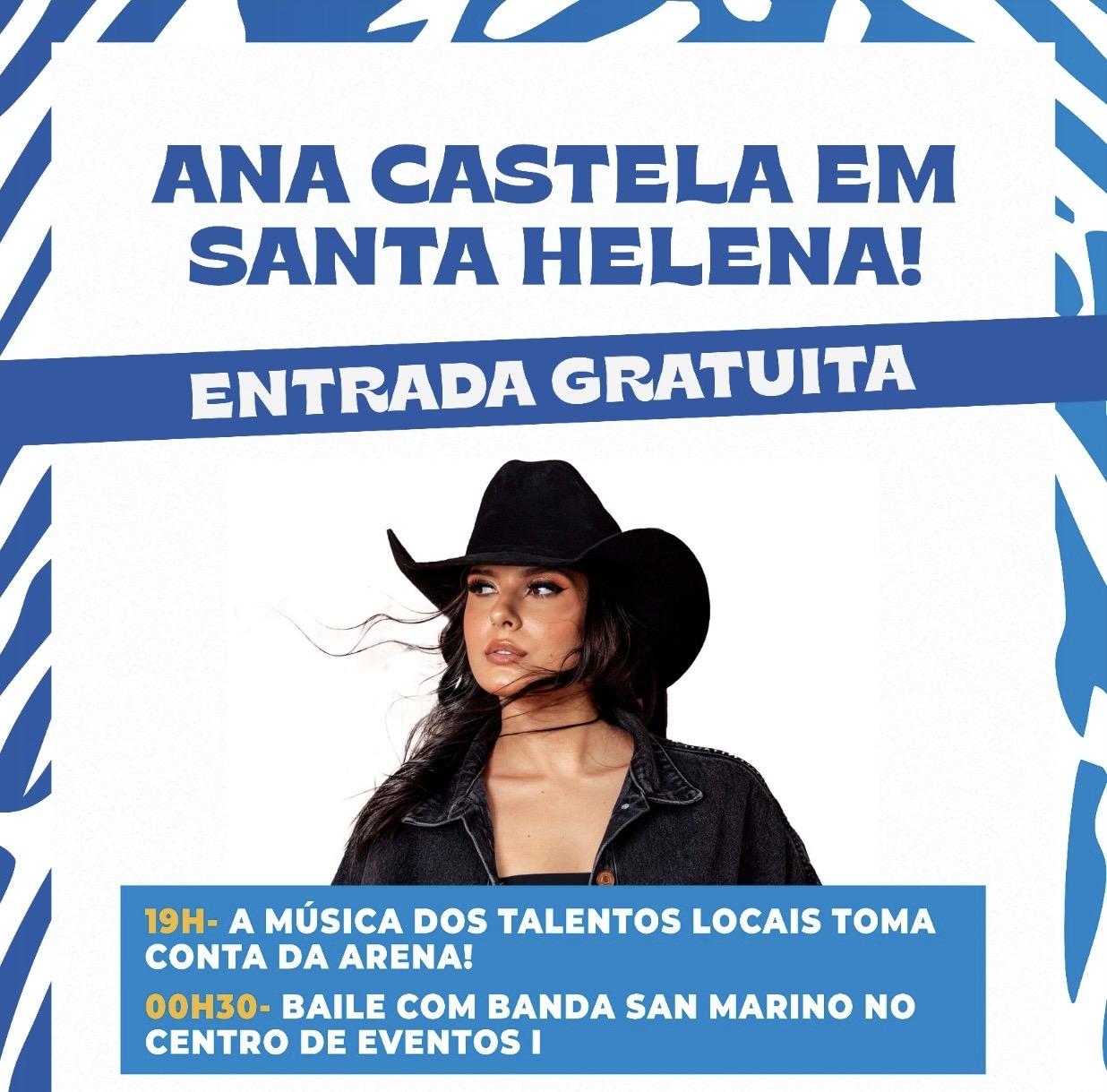 Prefeitura de Santa Helena publica lista de sorteados para o camarim de Ana Castela