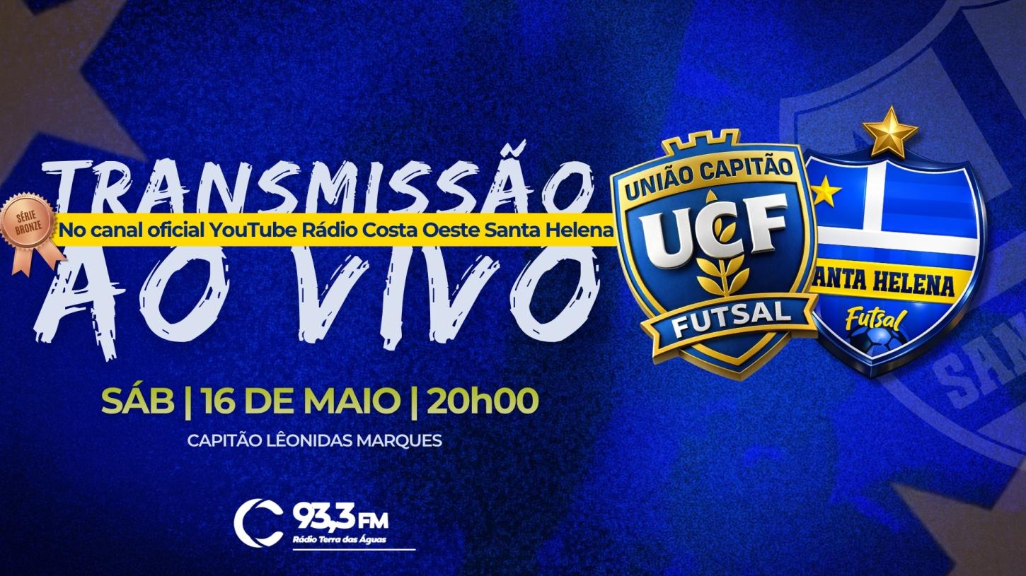 Santa Helena Futsal/Rádio Costa Oeste encara o União Capitão neste sábado (16)
