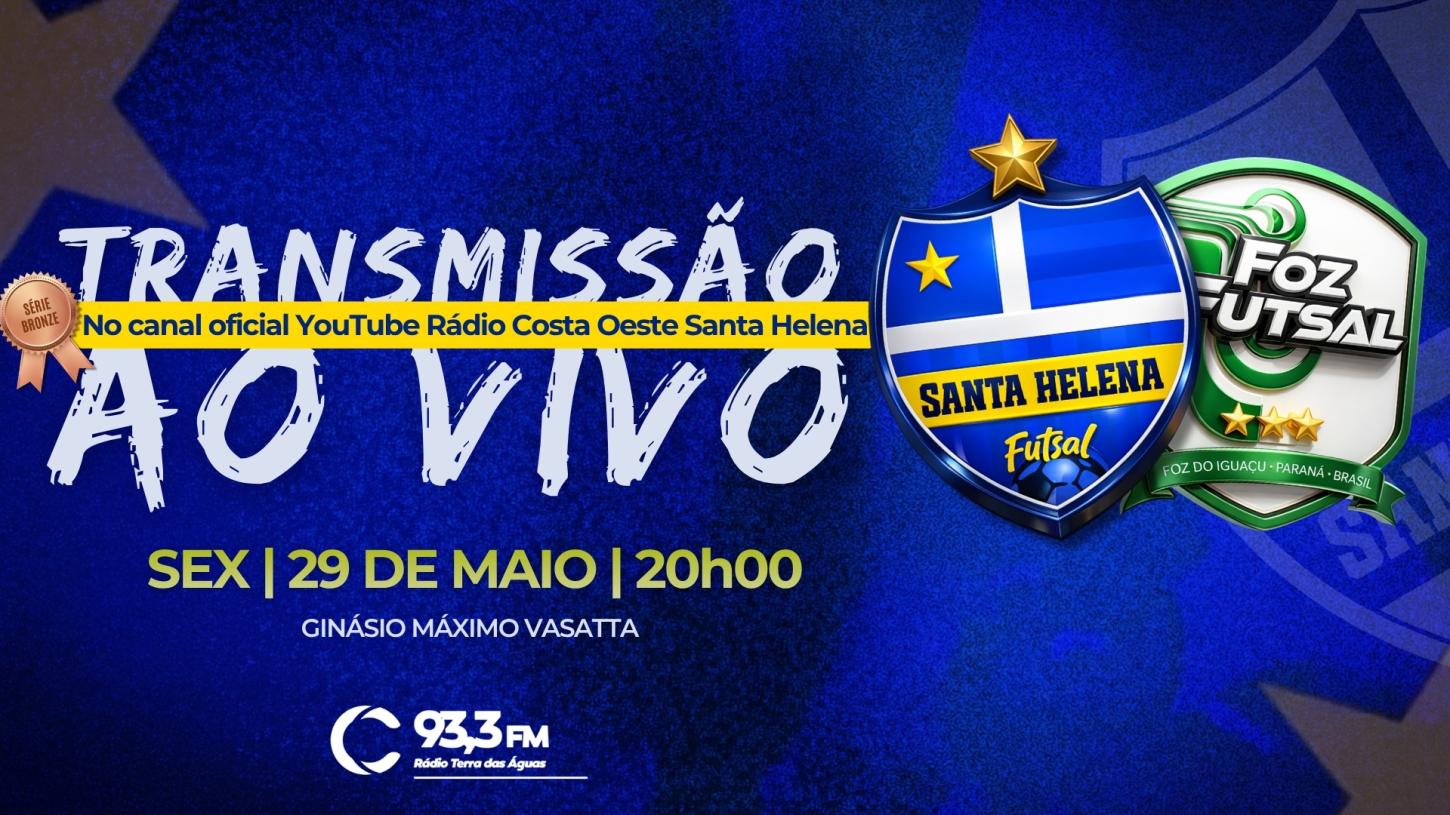 Santa Helena Futsal/Rádio Costa Oeste recebe o Foz nesta sexta (29) pela Série Bronze