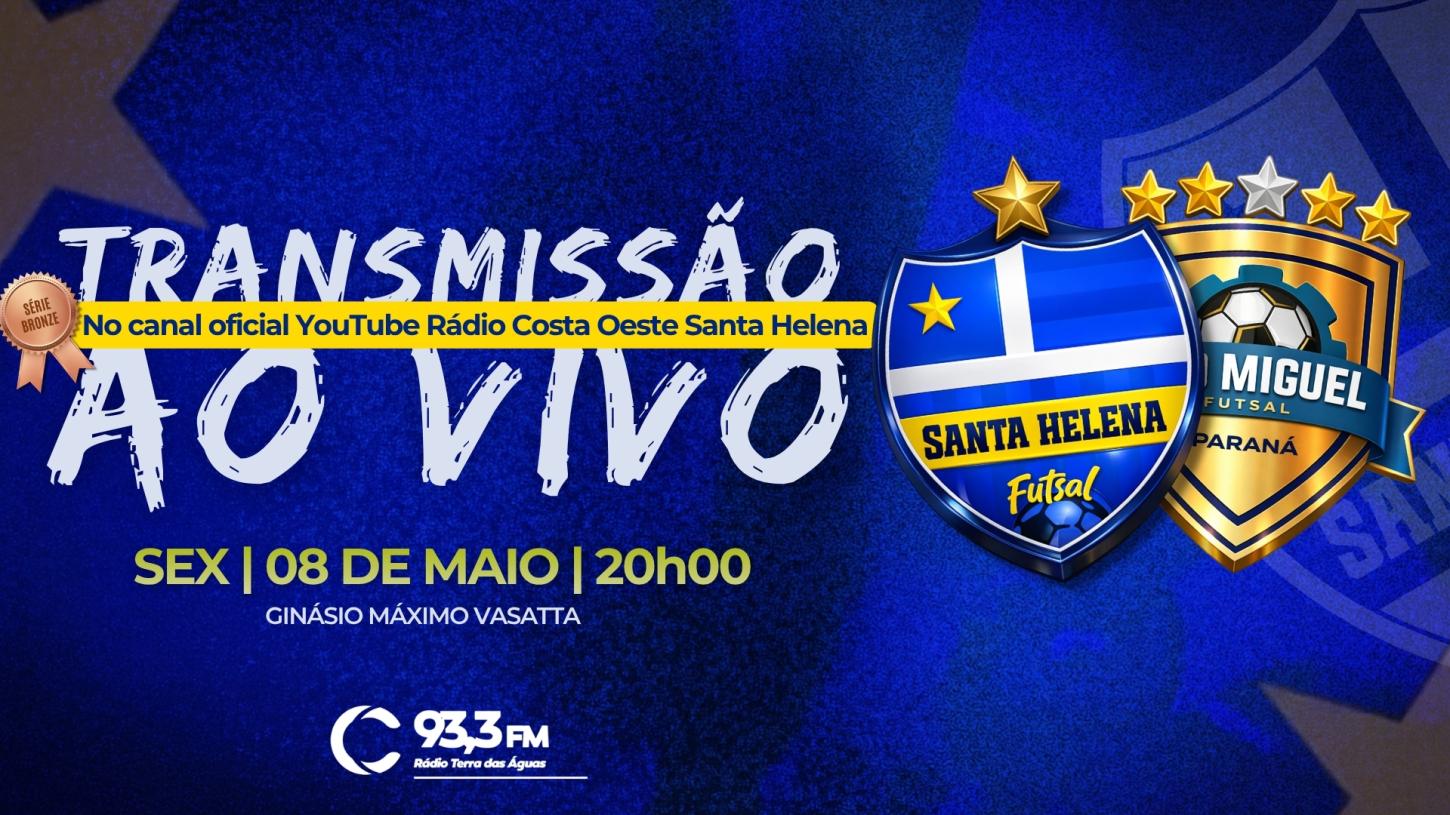 Santa Helena Futsal/Rádio Costa Oeste recebe o São Miguel pela Série Bronze