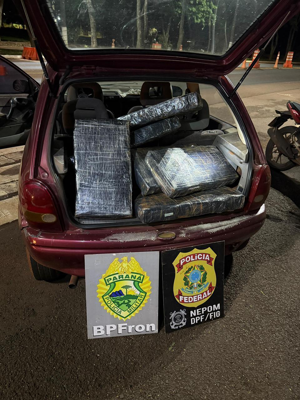 PF e BPFRON apreendem veículos e mais de uma tonelada de droga em Santa Helena