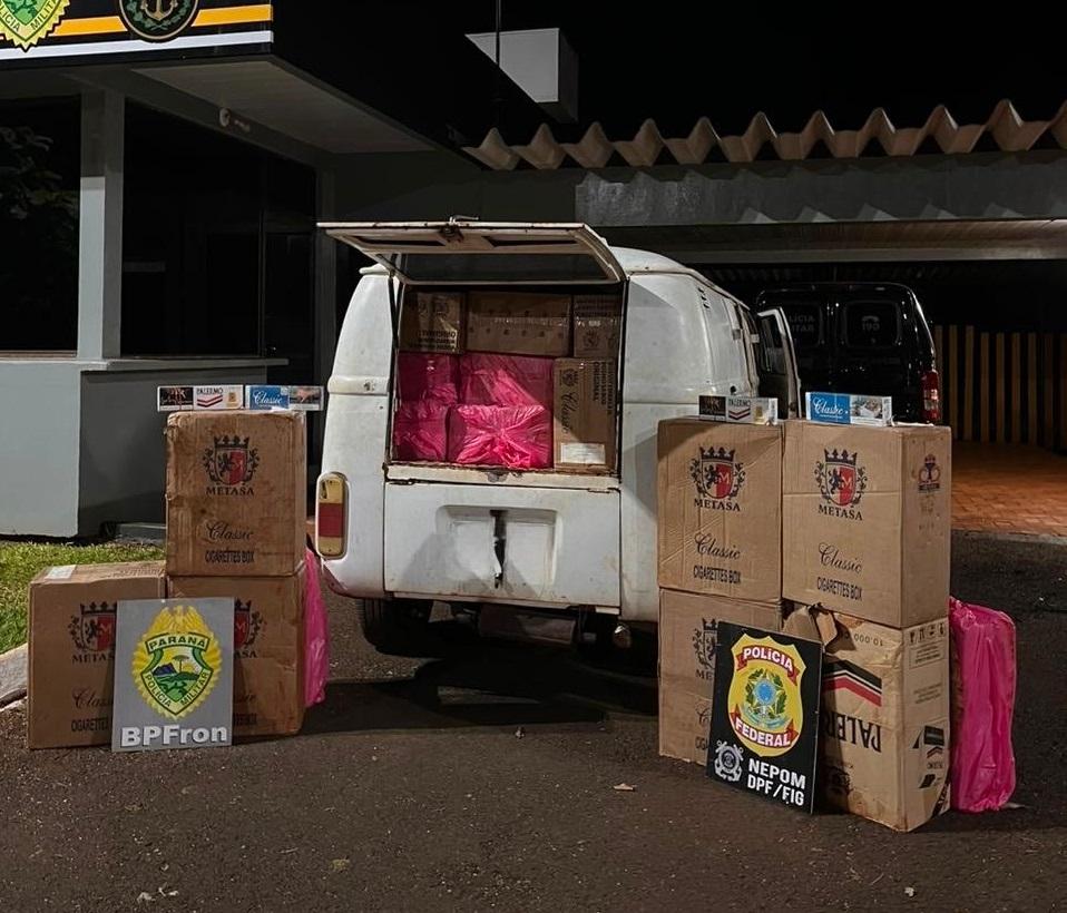 Polícia apreende cigarros contrabandeados em distrito de Santa Helena