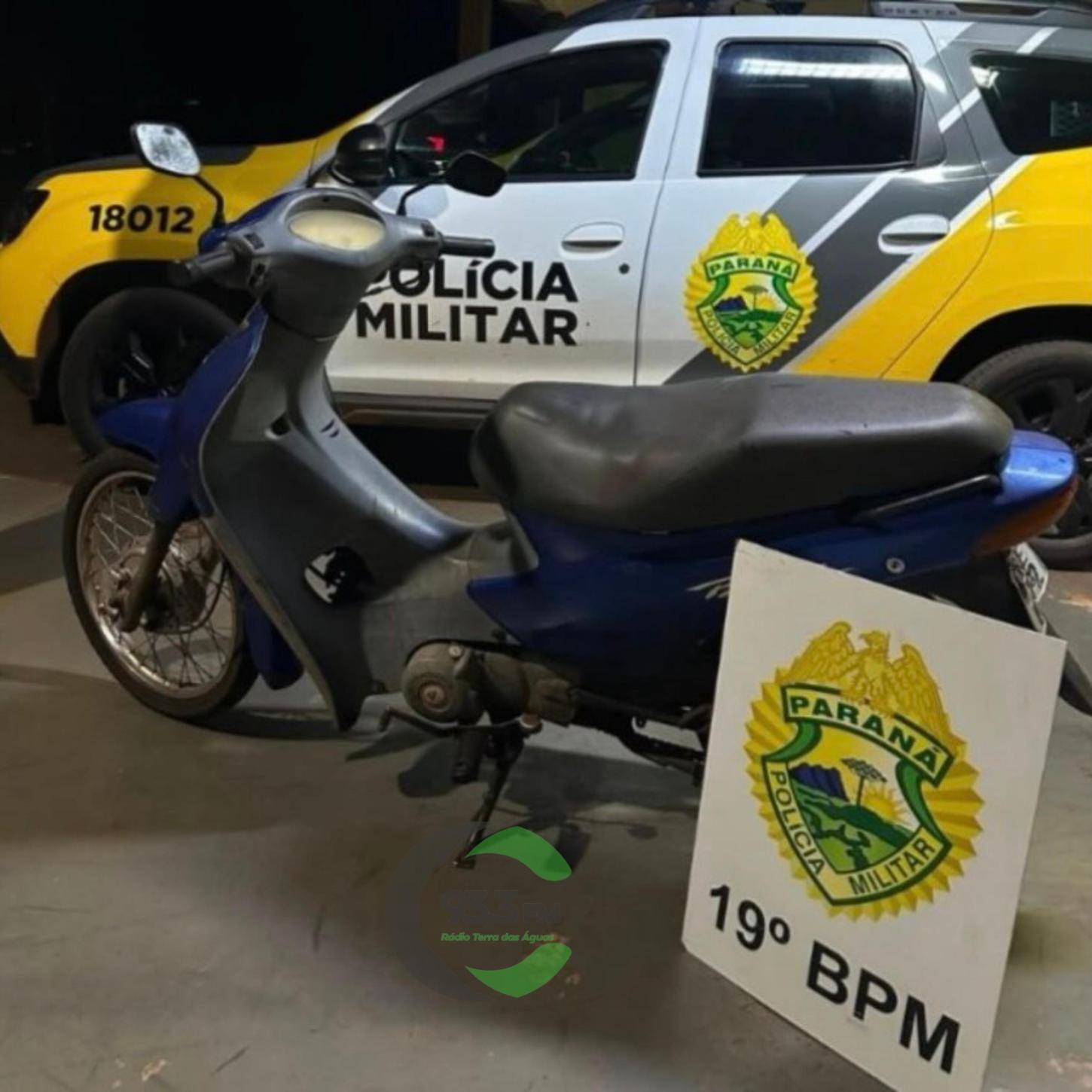Polícia recupera Biz furtada e detém autor em Santa Helena