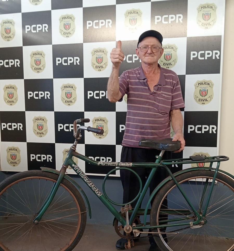 Em poucas horas, PC de Santa Helena recupera bicicleta de morador e prende autor