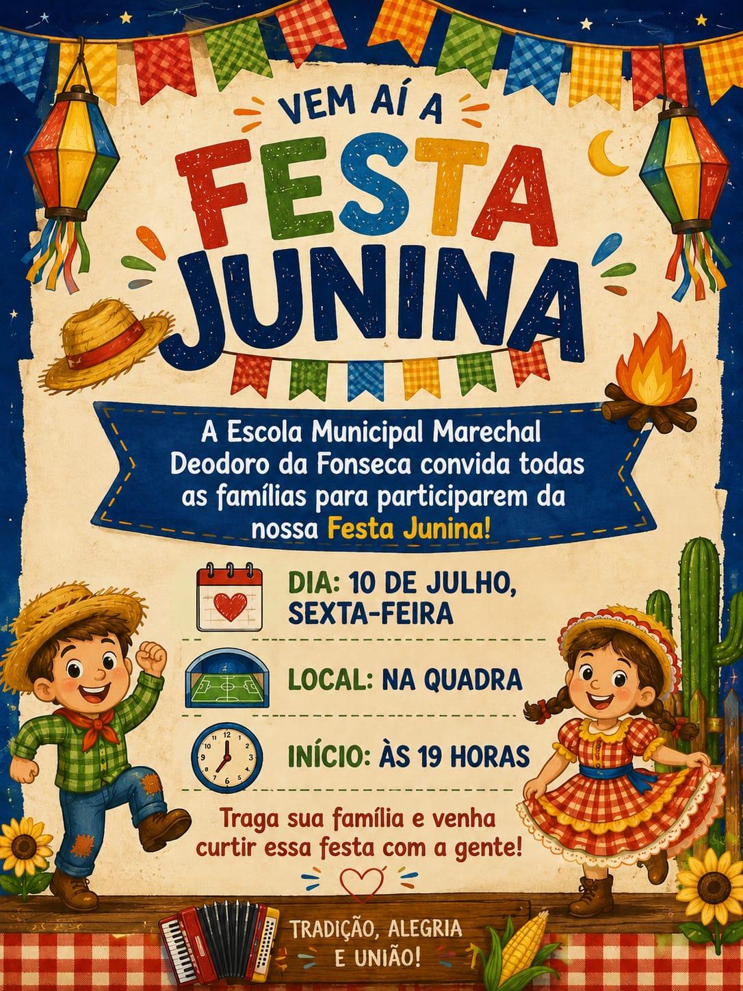 Festa Junina da Escola Marechal Deodoro é nesta sexta-feira (10) em Santa Helena
