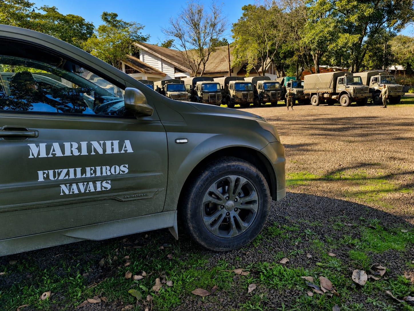 Fuzileiros da Marinha do Brasil chegam à Santa Helena para atividade no fim de semana