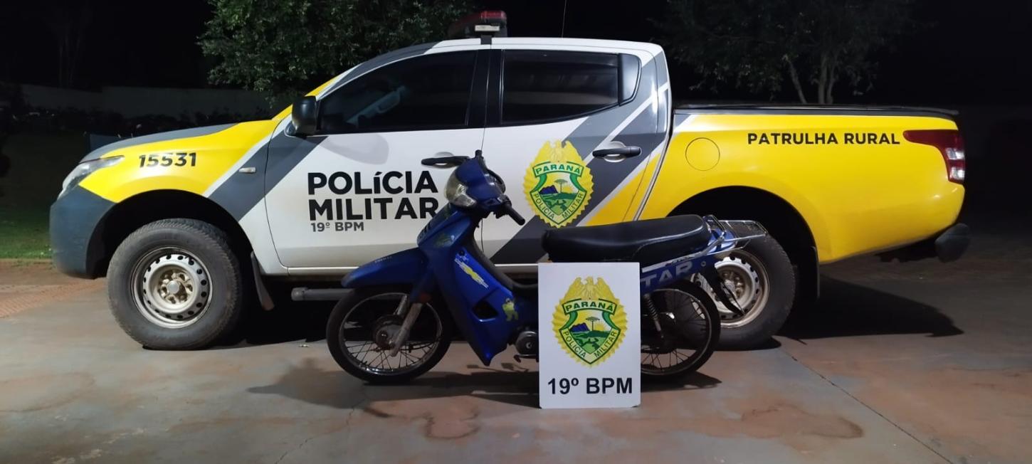 Adolescente é apreendido com faca e motocicleta roubada no Paraguai em Santa Helena