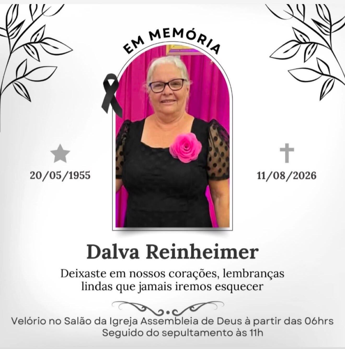 Dalva Reinheimer é velada em Santa Helena após acidente em Mafra-SC