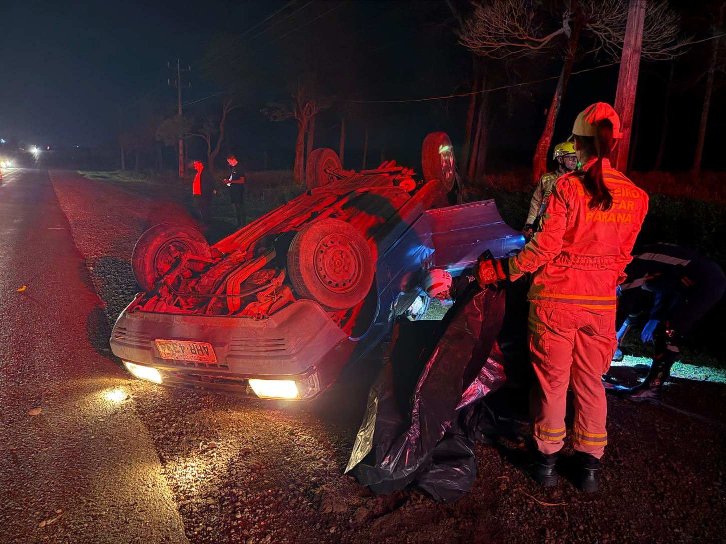 Gravíssimo acidente na PR-488 deixa uma pessoa morta em Santa Helena