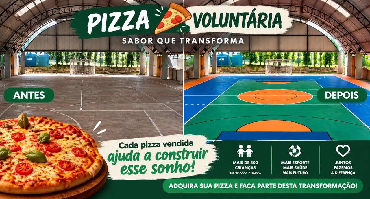 Colégio Estadual Graciliano Ramos promove dia da 'Pizza Voluntária' para reforma da quadra esportiva