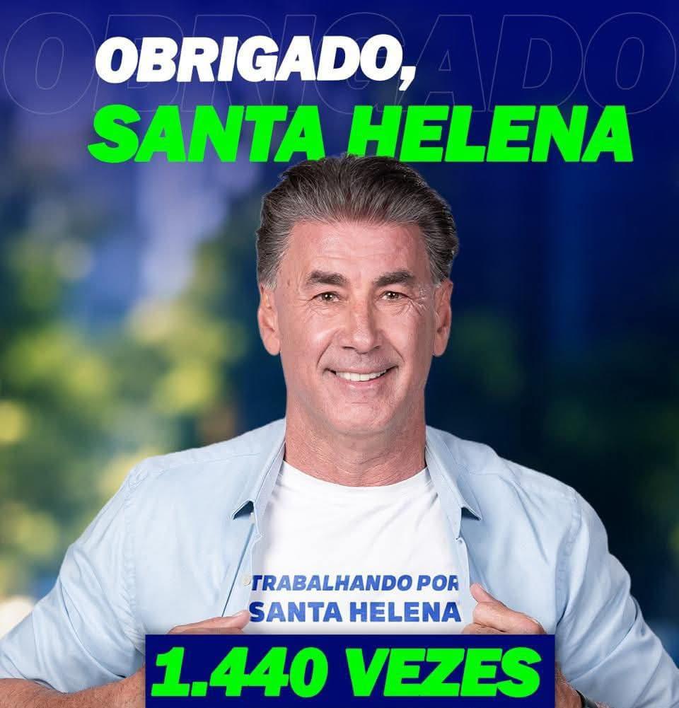 Paranhos faz agradecimento especial aos cidadãos de Santa Helena por votação expressiva