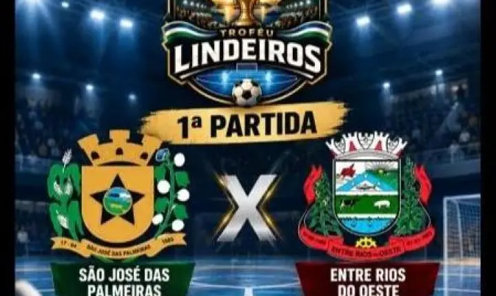  Ginásio de São Clemente recebe hoje a noite (14) jogo entre São José das Palmeiras e Entre Rios do Oeste pelo Troféu Lindeiros