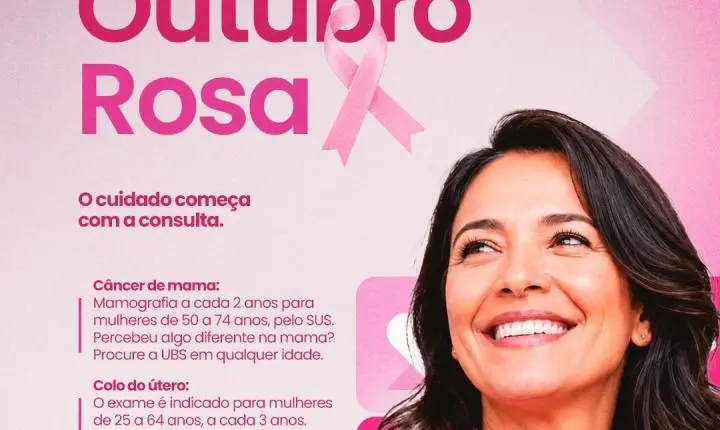 Outubro Rosa: Prefeitura de Santa Helena orienta mulheres sobre os exames indicados para cada idade